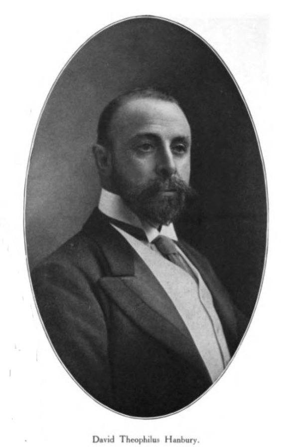 Original title:  David Theophilus Hanbury - The Hanbury family by A. Audry Locke. A. L. Humphreys, 1916. From HathiTrust, digitized by Google, original held at the University of Michigan. https://hdl.handle.net/2027/mdp.39015025922660 