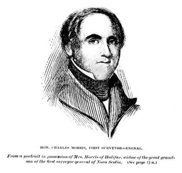 Original title:  Charles Morris. From: Builders of Nova Scotia: a historical review with an appendix containing copies of rare documents relating to the early days of the province by Sir John George Bourinot. Toronto: Copp-Clark, 1900. Source: https://archive.org/details/cihm_26585/page/n39/mode/2up. 